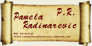 Pamela Radinarević vizit kartica